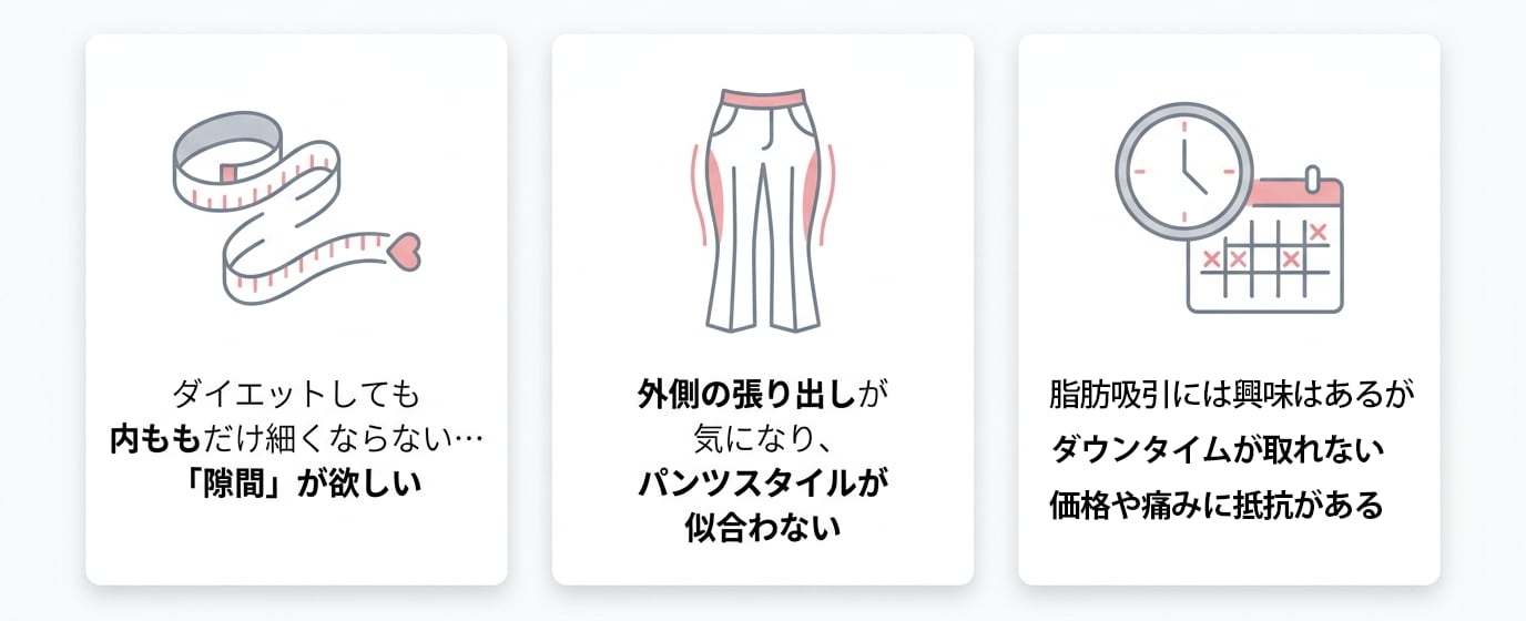 ダイエットでは落ちにくい「太もも」のお悩みを狙い撃ち