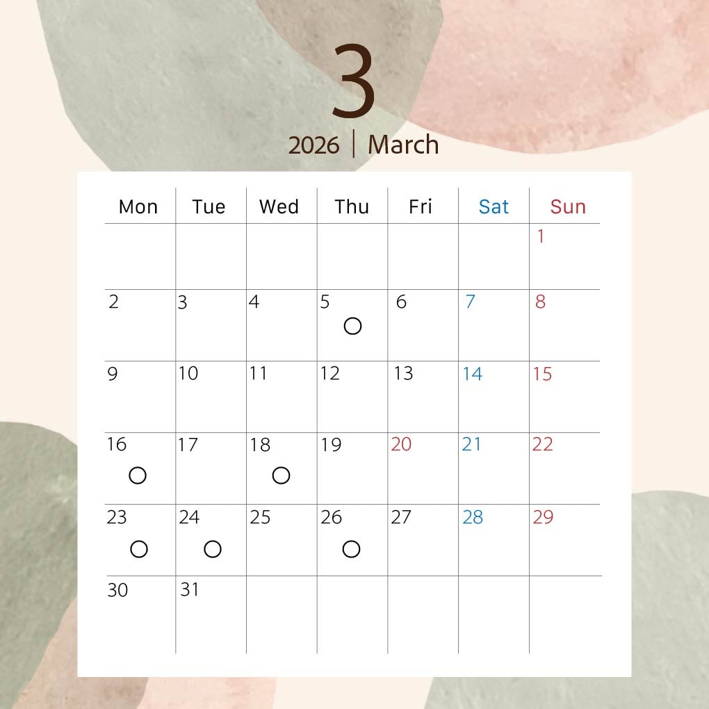 アーティストの出勤日