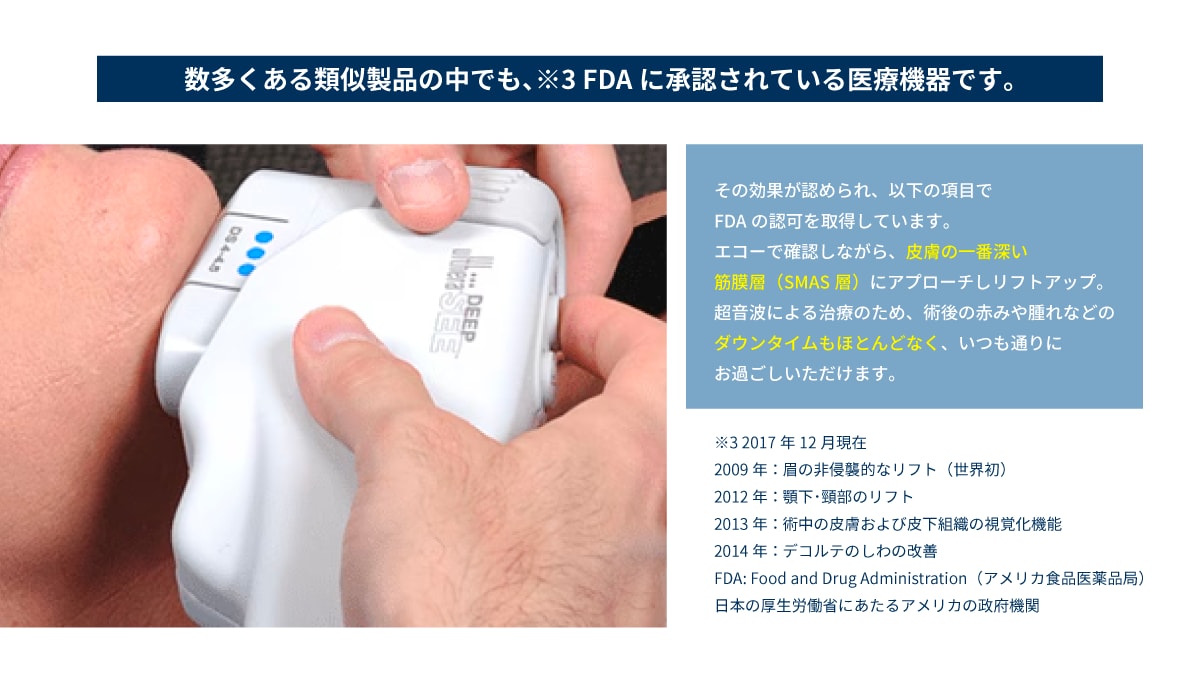 米国FDAで承認を得ている唯一のHIFU機器✨