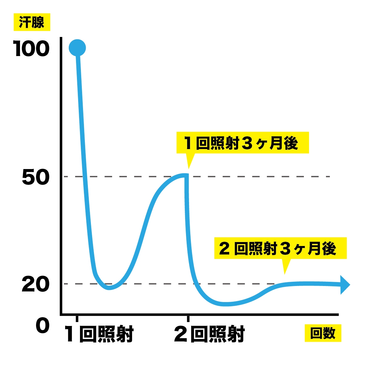 何回も照射するの？効果を感じられるのはいつから？