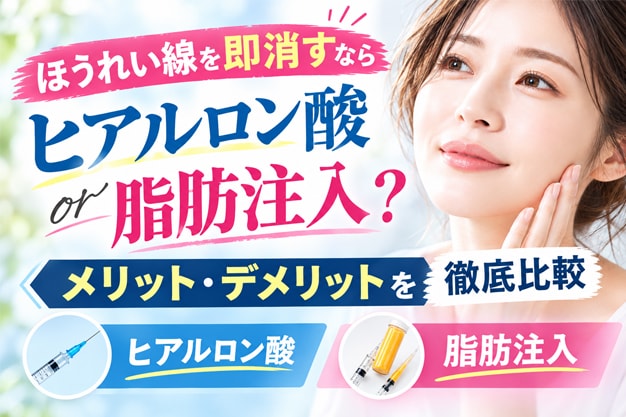 【ほうれい線を即消すなら】ヒアルロン酸 or 脂肪注入?メリット・デメリットを徹底比較💡