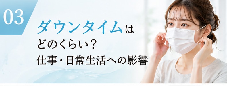 ダウンタイムの目安スケジュール