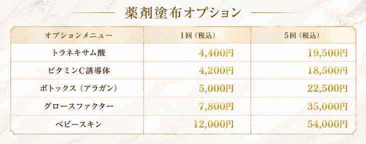 薬剤塗布オプション