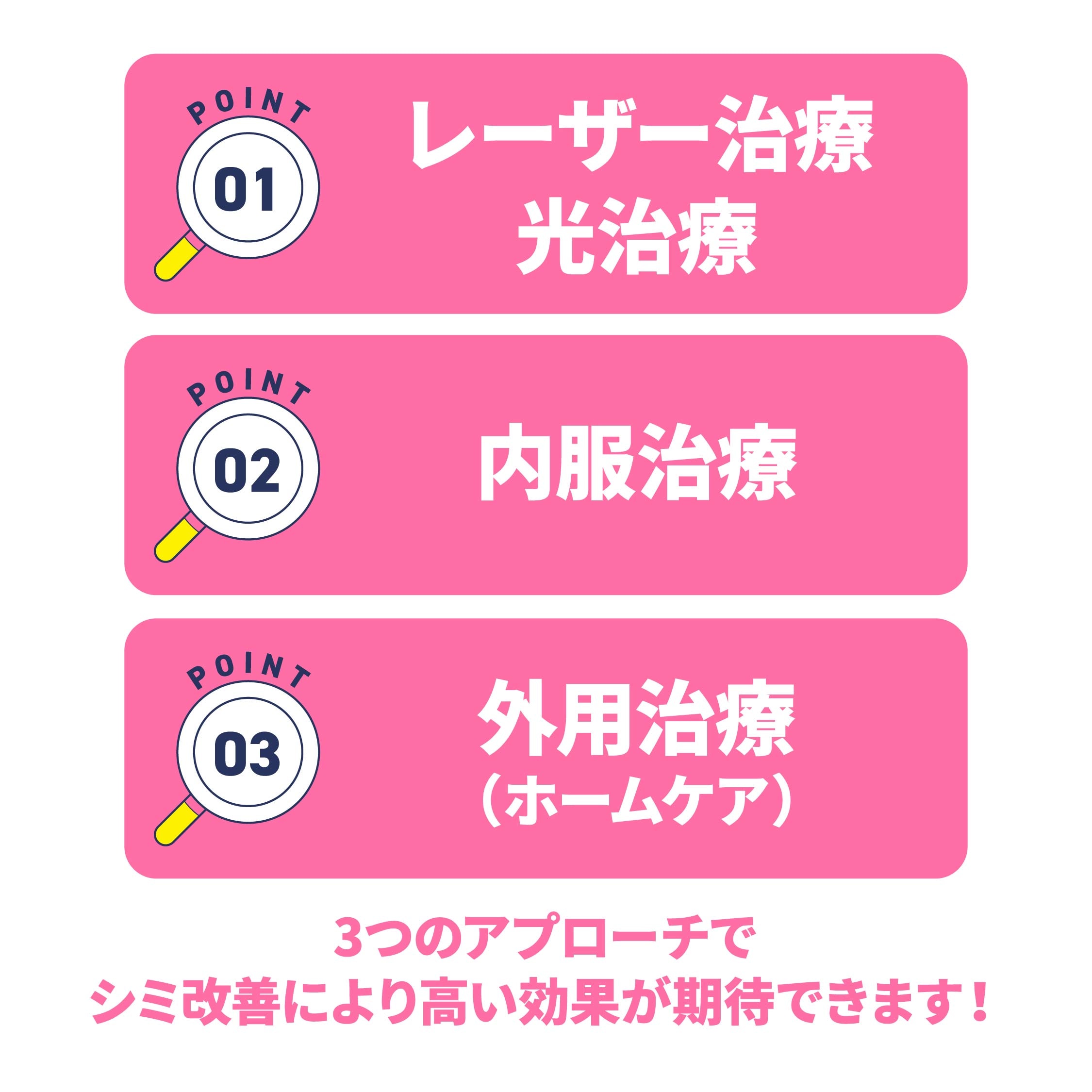 シミ治療するならこの3つの治療が大切です!