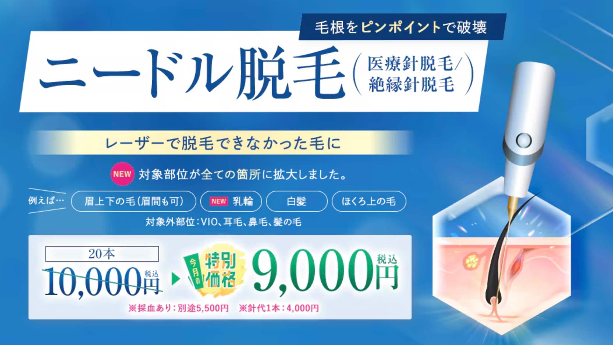 眉毛のみご案内可能