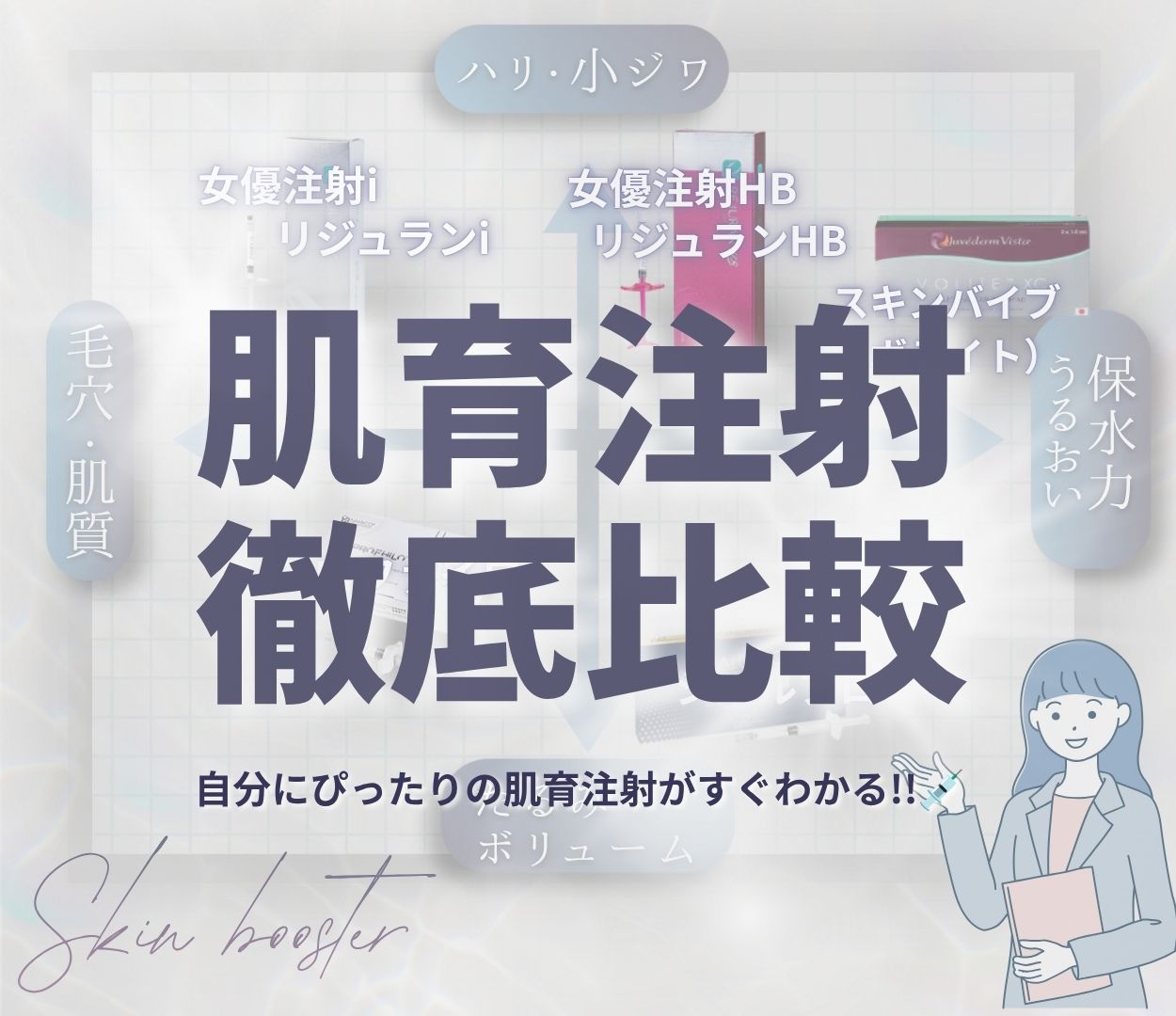 【肌育注射】7種を徹底比較！リジュラン・ジャルプロの違いや悩み別の選び方をわかりやすく解説