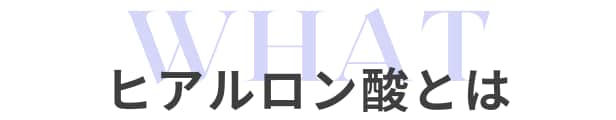 ヒアルロン酸とは？