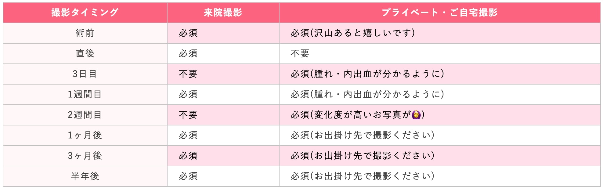 撮影内容