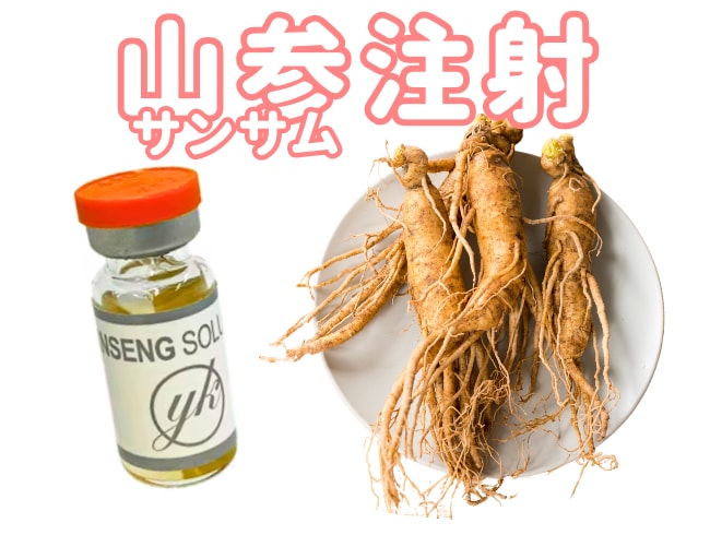【天然由来で腫れにくい】サンサム注射（山参注射）
