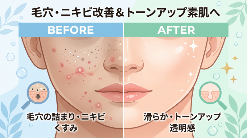 毛穴・ニキビ・くすみへのアプローチ