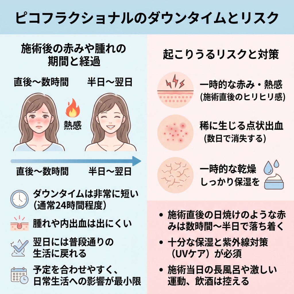 施術後の赤みや腫れの期間と経過