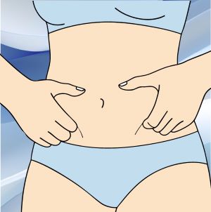 摘まめるお腹