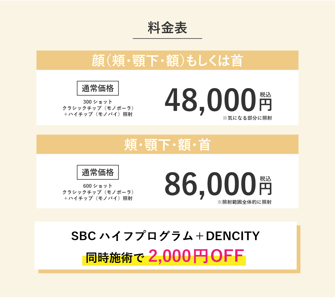 料金表