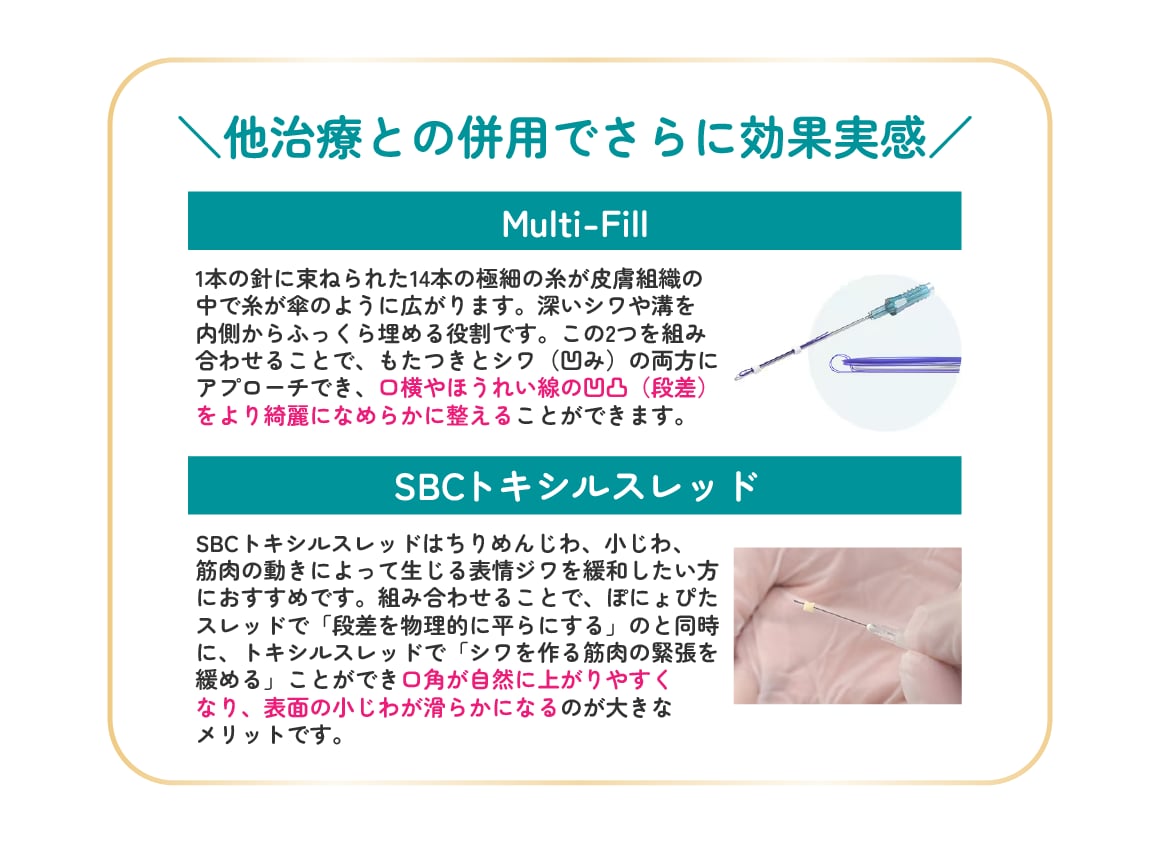 組み合わせでもっと若々しい口元に！