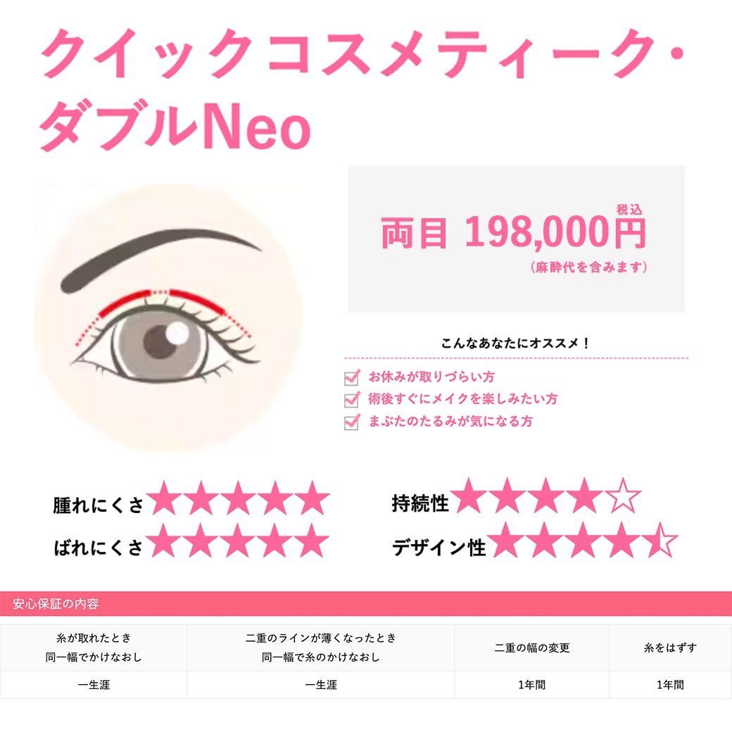 最も腫れづらくバレづらい二重なら