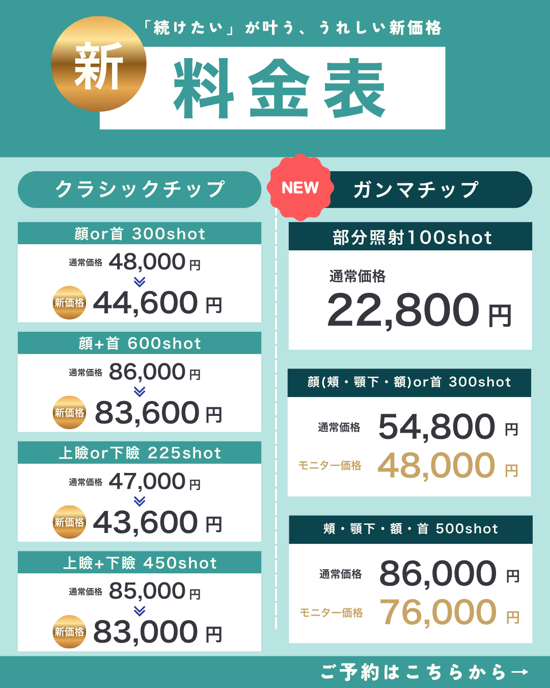 価格改定でさらに継続しやすくなりました！<br />
