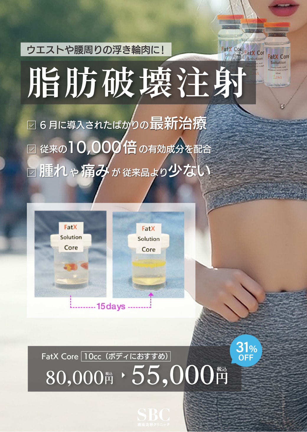 ウエストや腰周りの浮き輪肉に!