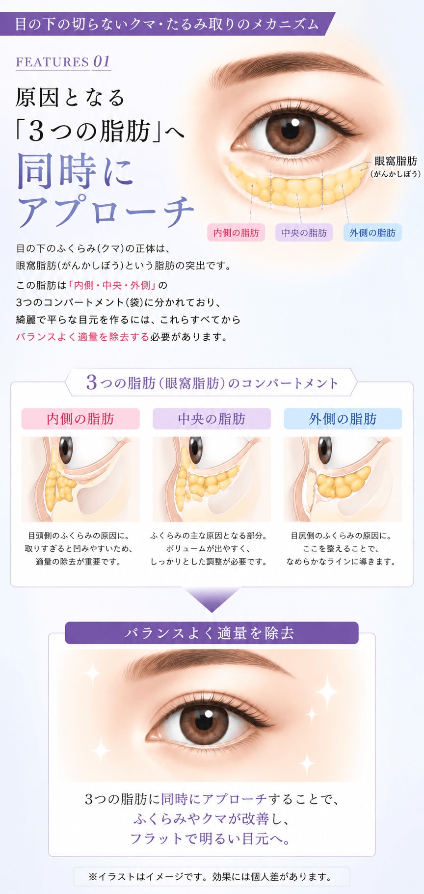 原因となる「3つの脂肪」へ同時にアプローチ