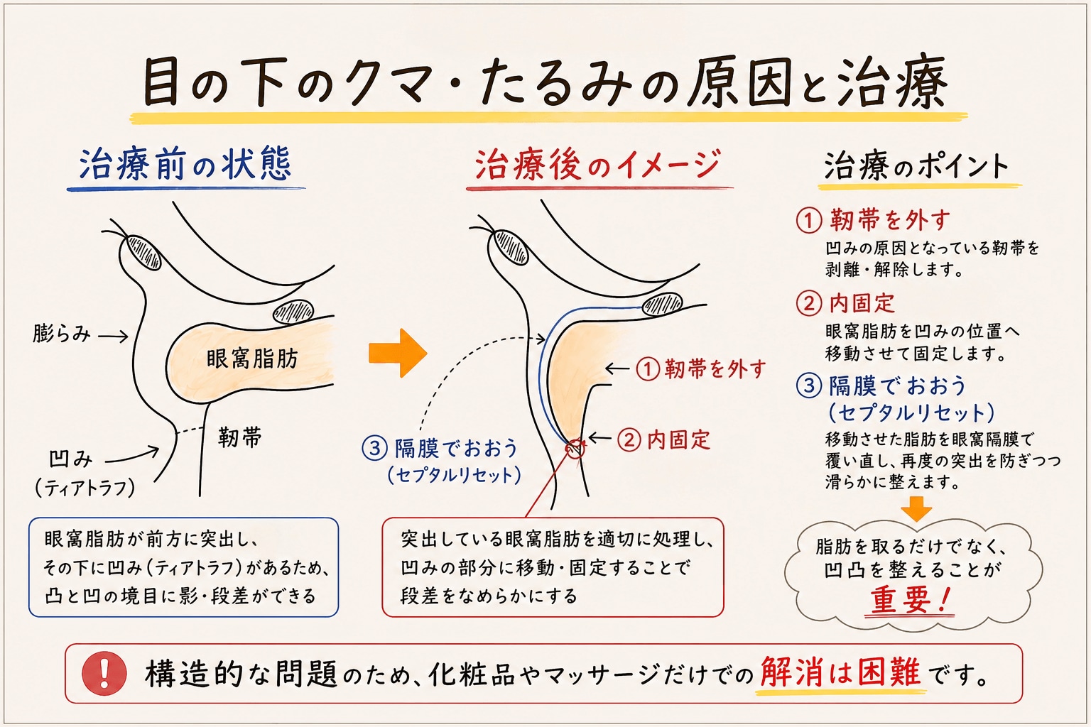 眼窩脂肪（がんかしぼう）が押し出される理由