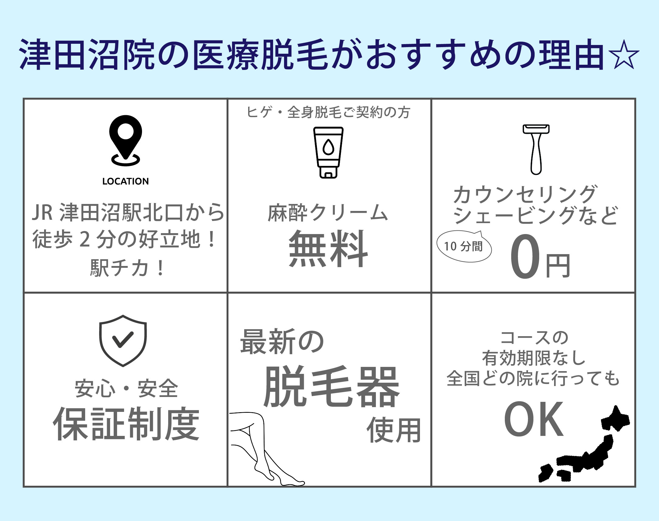 駅チカでお仕事の後やご予定の前にサラッと脱毛ができちゃいます！