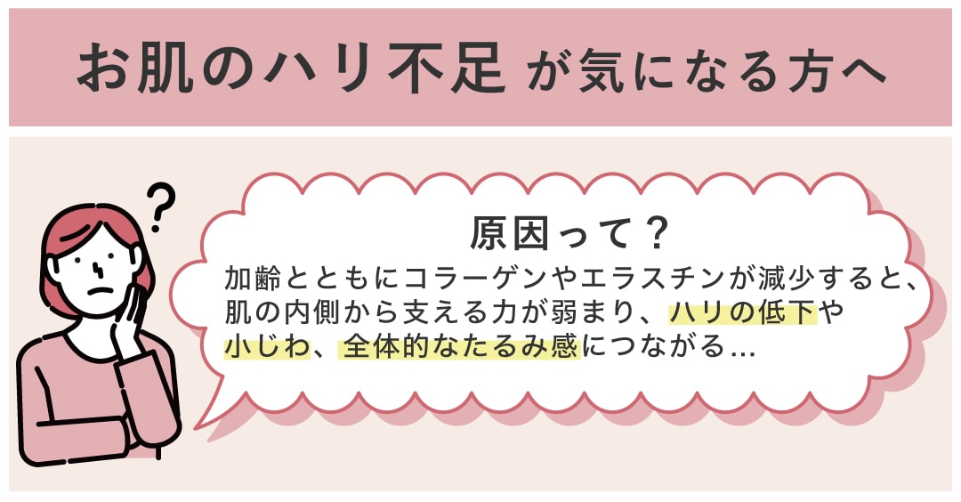 お肌のハリ不足の原因