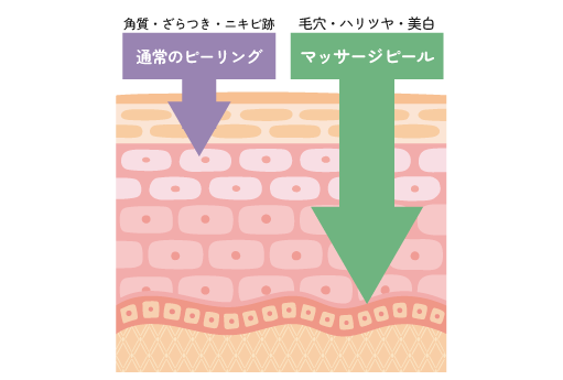 皮膚表面でなく真皮深層にアプローチ！