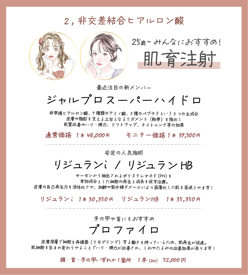 人気の肌育注射を紹介