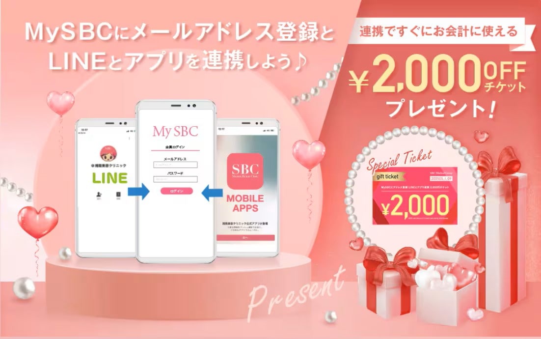 LINE・MySBC連携で2,000円OFFチケットをプレゼント！