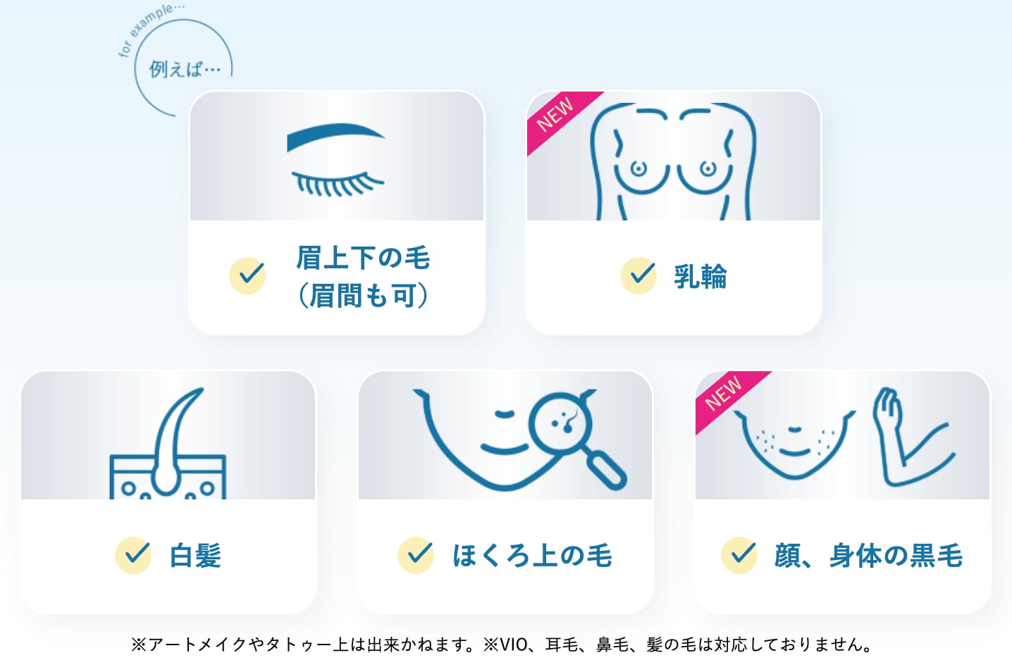 ニードル脱毛はこんな毛におすすめ
