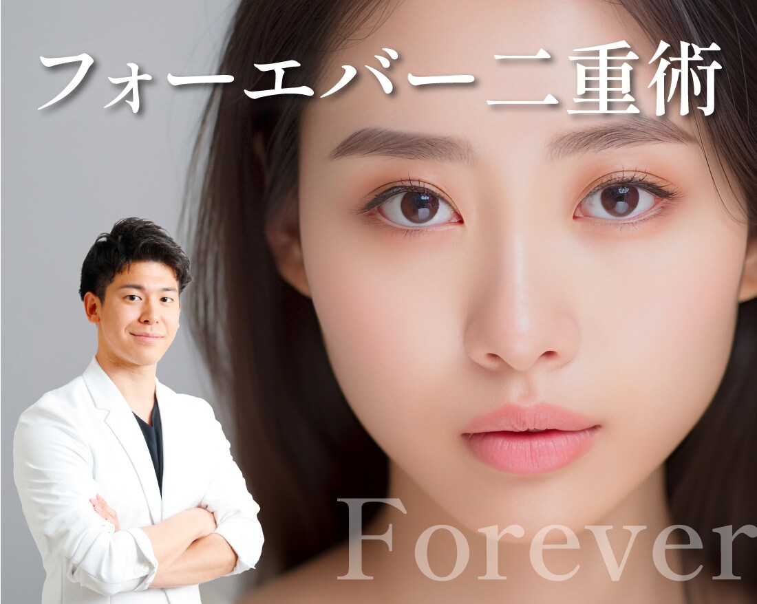 【二重埋没法】天然二重と同じ構造！固定力抜群のフォーエバー二重術