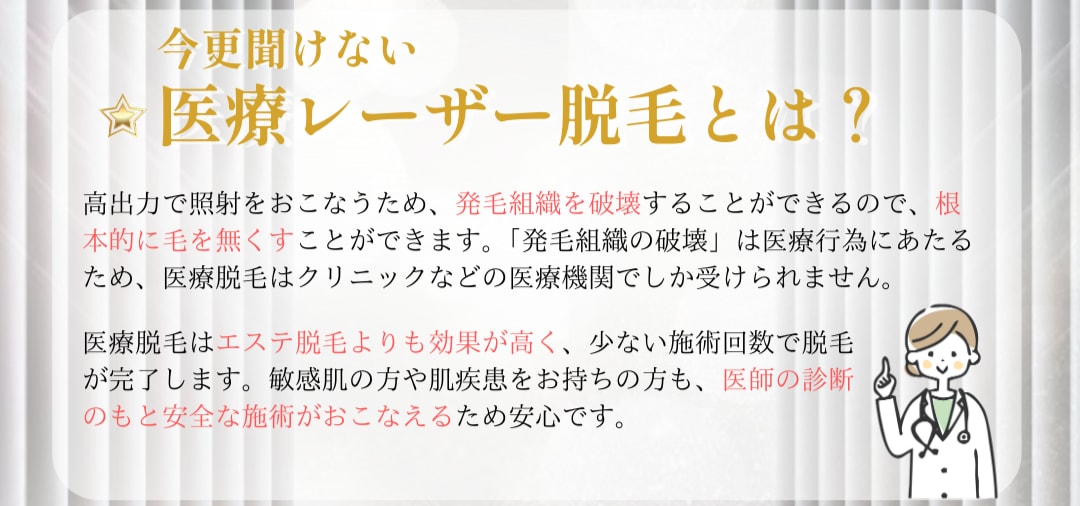 医療脱毛って?