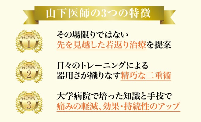 山下医師の3つの特徴