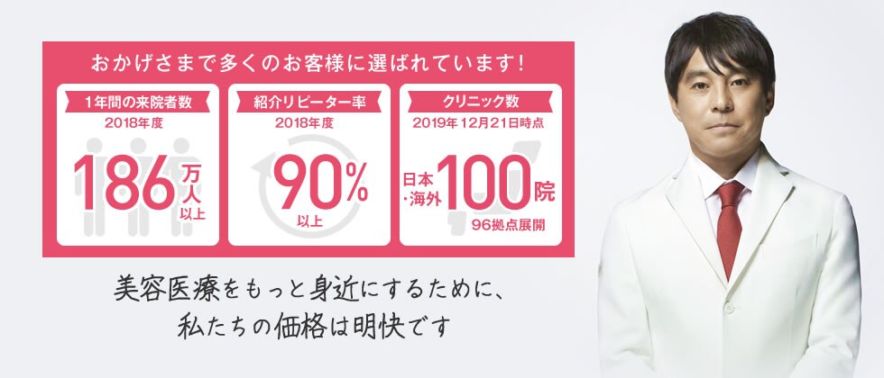 美容医療をもっと身近にするために、私たちの価格は明快です