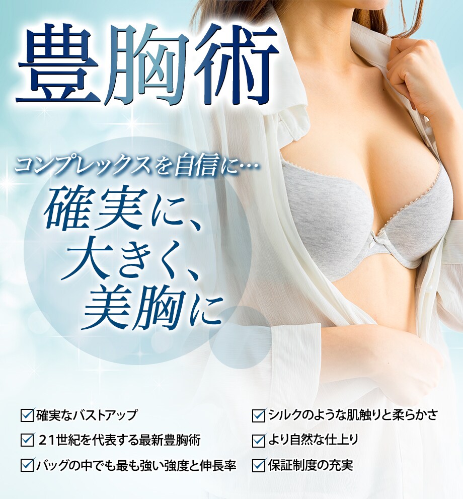半永久的に 確実に大きく より自然に 豊胸 バストの修正モニター募集 美容整形 美容外科の湘南美容クリニック