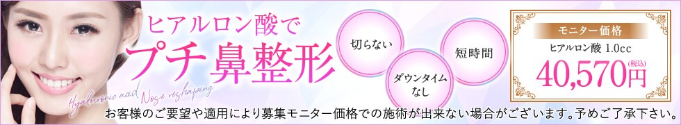 ヒアルロン酸でプチ鼻整形