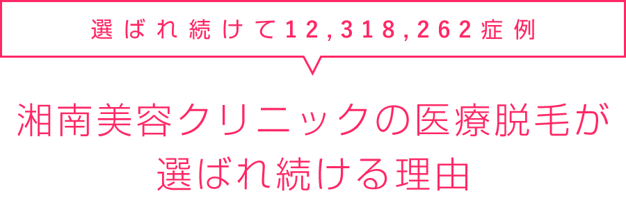 選ばれ続けて150万症例突破！みんなが湘南美容クリニックを選ぶ3つの理由