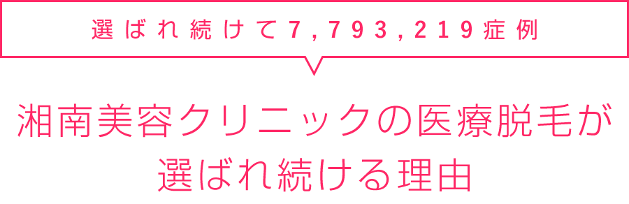 選ばれ続けて150万症例突破！みんなが湘南美容クリニックを選ぶ3つの理由