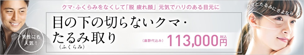 目の下の切らないたるみ取り