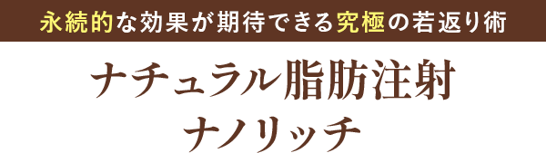 ナチュラル脂肪注射ナノリッチ