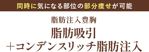 脂肪吸引＋コンデンスリッチ脂肪注入