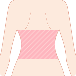 背中(肩胛骨より下)